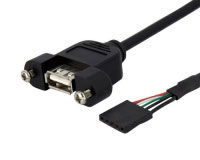 Startech.com Cable USB para Montaje en Panel de 1 pie ? Cable USB A al Cabezal de la Placa Base H/H (USBPNLAFHD1)